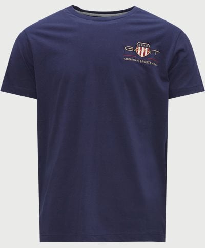 Gant T-shirts ARCHIVE SHIELD EMB SS T-SHIRT 2003081 Blue